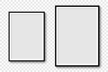 Wall Mural - photo frames. collection photo frames, isolated. template mockup photo frame different shapes. trans