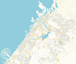 Vector city map of Dubai in bsoft colors