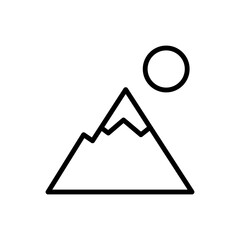 Poster - Mountain, shoes icon. Simple line, outline vector elements of camping icons for ui and ux, website or mobile application