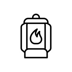 Poster - Fire, lamp icon. Simple line, outline vector elements of camping icons for ui and ux, website or mobile application