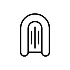Poster - Boat, rubber icon. Simple line, outline vector elements of camping icons for ui and ux, website or mobile application