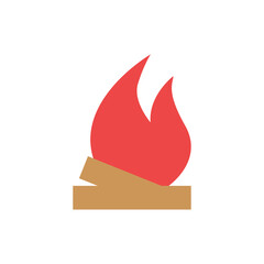 Poster - Fire, bonfire icon. Simple color vector elements of camping icons for ui and ux, website or mobile application