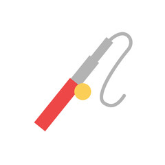 Poster - fishing rod, tool icon. simple color vector elements of camping icons for ui and ux, website or mobi