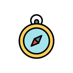 Poster - Compass, camping icon. Simple color with outline vector elements of camping icons for ui and ux, website or mobile application