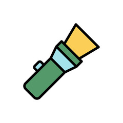 Poster - Lamp, camping icon. Simple color with outline vector elements of camping icons for ui and ux, website or mobile application