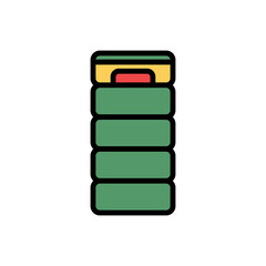 Poster - Sleeping bag, camping icon. Simple color with outline vector elements of camping icons for ui and ux, website or mobile application