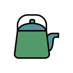 Canvas Print - Kettle, tableware icon. Simple color with outline vector elements of camping icons for ui and ux, website or mobile application