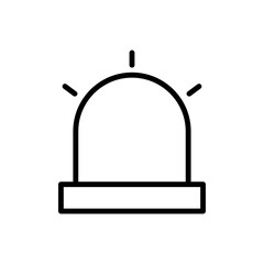 Poster - Siren, emergency icon. Simple line, outline vector elements of firefighters icons for ui and ux, website or mobile application