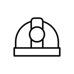 Poster - Helmet, emergency icon. Simple line, outline vector elements of firefighters icons for ui and ux, website or mobile application