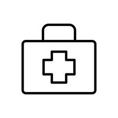 Poster - First aid kit, emergency icon. Simple line, outline vector elements of firefighters icons for ui and ux, website or mobile application
