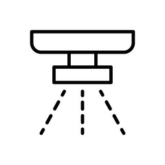 Poster - Fire detector icon. Simple line, outline vector elements of firefighters icons for ui and ux, website or mobile application