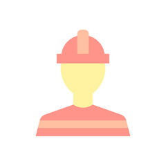 Poster - Firefighter, avatar icon. Simple color vector elements of firefighters icons for ui and ux, website or mobile application