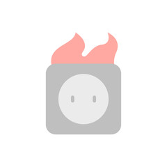 Poster - Fire, socket icon. Simple color vector elements of firefighters icons for ui and ux, website or mobile application