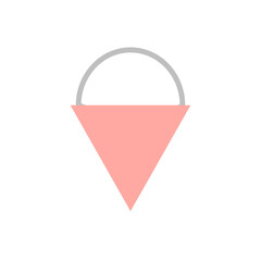 Poster - Bucket, pail icon. Simple color vector elements of firefighters icons for ui and ux, website or mobile application