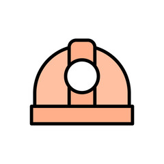 Poster - Helmet, emergency icon. Simple color with outline vector elements of firefighters icons for ui and ux, website or mobile application
