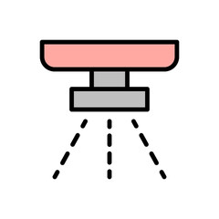 Poster - Fire detector icon. Simple color with outline vector elements of firefighters icons for ui and ux, website or mobile application