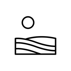 Poster - Field, sun icon. Simple line, outline vector elements of agriculture icons for ui and ux, website or mobile application