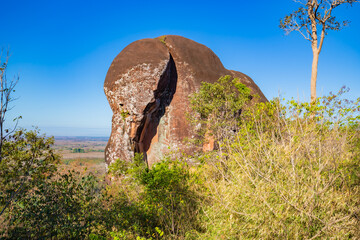 Elephant shaped stone of Phu Sing mountain