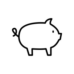 Poster - Pig, animal icon. Simple line, outline vector elements of agriculture icons for ui and ux, website or mobile application