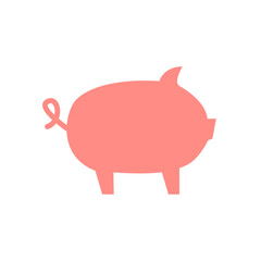 Poster - Pig, animal icon. Simple color vector elements of agriculture icons for ui and ux, website or mobile application