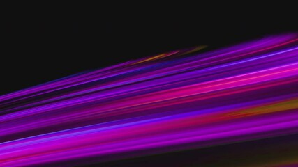 Fototapete - Abstract neon lines of the energy sphere. Energy lines of force in outer space. Vortex energy flows purple lines. Purple waves on a black background. Abstract movement of purple waves changing color
