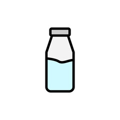 Poster - Milk, bottle icon. Simple color with outline vector elements of agriculture icons for ui and ux, website or mobile application