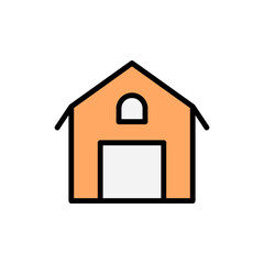 Poster - Farm, building, barn icon. Simple color with outline vector elements of agriculture icons for ui and ux, website or mobile application