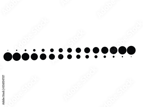 Cuadros en Lienzo Halftone dots in line form. vector dotted logo. design element