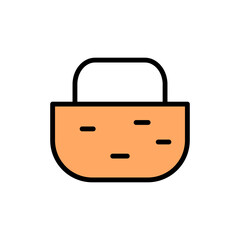 Poster - Basket, farm icon. Simple color with outline vector elements of agriculture icons for ui and ux, website or mobile application