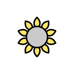 Canvas Print - Sunflower, flower icon. Simple color with outline vector elements of agriculture icons for ui and ux, website or mobile application