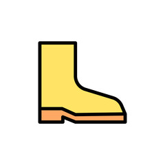 Poster - Rubber boot, shoes icon. Simple color with outline vector elements of agriculture icons for ui and ux, website or mobile application