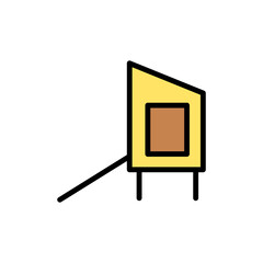 Poster - Chicken coop, farm icon. Simple color with outline vector elements of agriculture icons for ui and ux, website or mobile application
