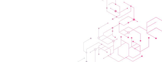 Abstract design of molecules. Vector illustration