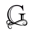 © kornetka - Black letter G. Capital Letter for Monograms