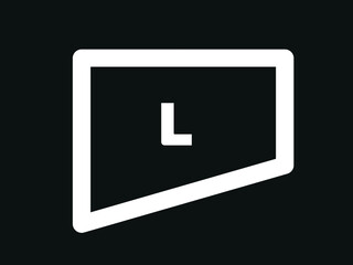 Capital letter L vector image