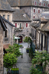 Wall Mural - View of the facade of old buildings in the Bana Hills, Danang, French Village, Vietnam