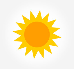 Wall Mural - flat design sun icon. vector illustration.