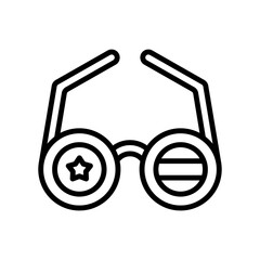 Poster - Sunglasses USA flag icon. Simple line, outline vector elements of America icons for ui and ux, website or mobile application