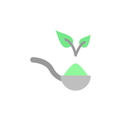 Poster - Spoon leaf icon. Simple color vector elements of alternative medicine icons for ui and ux, website or mobile application