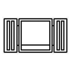 Poster - open cargo container icon. outline open cargo container vector icon for web design isolated on white