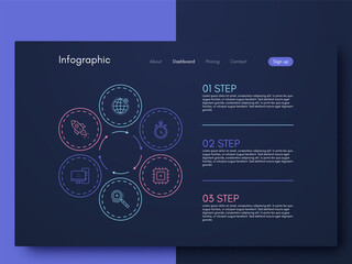 Vector graphic infographics. Template for creating mobile applications, workflow layout, diagram, banner, web design, business infographic reports