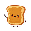 © svtdesign - Cute happy funny toast with peanut butter