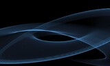 Fototapeta Abstrakcje -  High tech blue wave dark background. Abstract technology big data digital background
