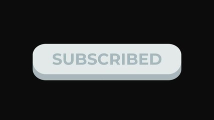 Fototapete - Animated Subscribe Button Click for Social Media in 4k