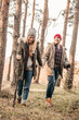 © zadorozhna - Traveler couple exploring highlands. Freedom and active lifestyle concept.