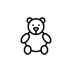 Poster - Teddy bear icon. Simple line, outline vector elements of Children's day icons for ui and ux, website or mobile application