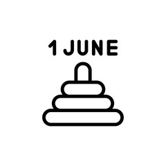 Poster - Pyramid icon. Simple line, outline vector elements of Children's day icons for ui and ux, website or mobile application