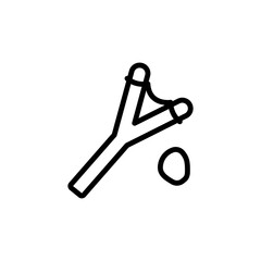 Poster - Slingshot icon. Simple line, outline vector elements of Children's day icons for ui and ux, website or mobile application