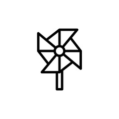 Poster - Windmill icon. Simple line, outline vector elements of Children's day icons for ui and ux, website or mobile application