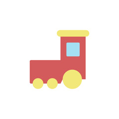 Canvas Print - Locomotive, train icon. Simple color vector elements of Children's day icons for ui and ux, website or mobile application